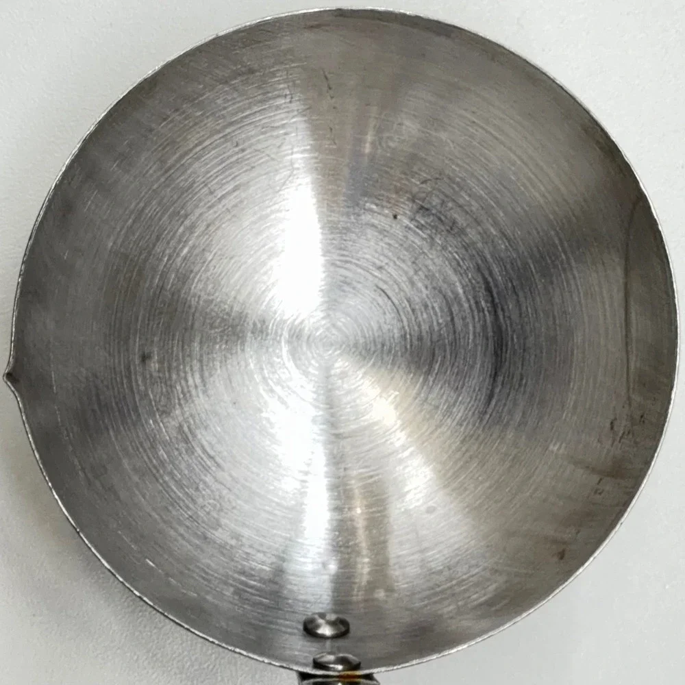 Regent Sheffield Stainless Gravy Ladle Wood Handle Dual Spout Vintage 10Inch MCM